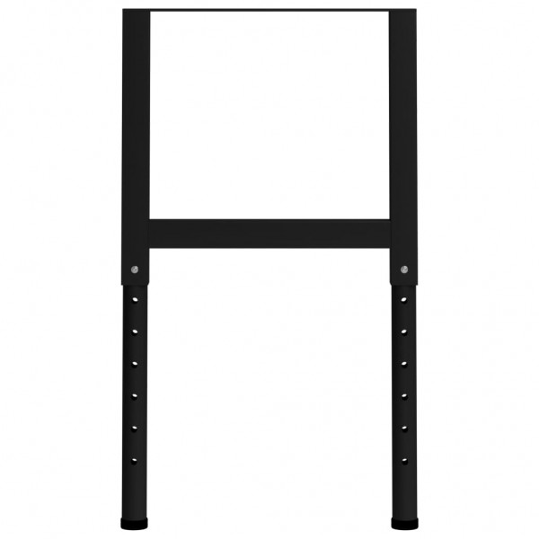 Estruturas bancada ajustáveis 2 pcs 55x(69-95.5) cm metal preto M 4