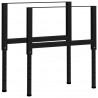 Estructura de banco de trabajo 2 uds metal 85x(69-95.5)cm negro 1