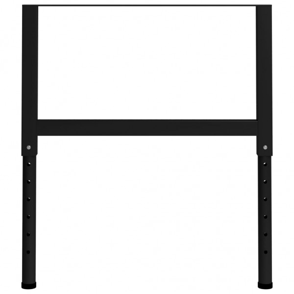 Estruturas bancada ajustáveis 2 pcs 85x(69-95.5) cm metal preto M 3