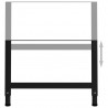 Estruturas bancada ajustáveis 2 pcs 85x(69-95.5) cm metal preto 4