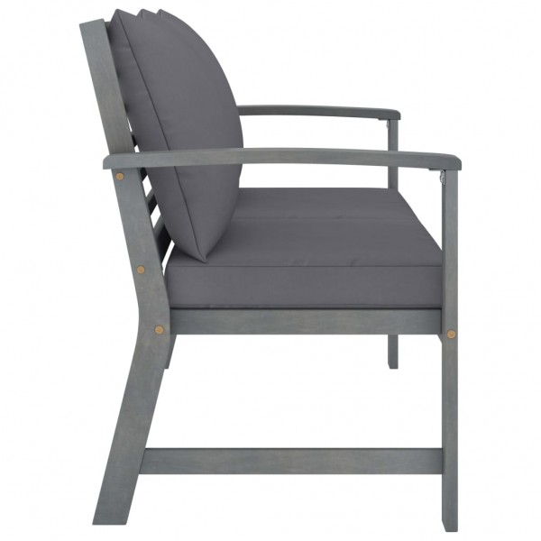 4 pcs conj. lounge jardim c/ almofadões madeira acácia maciça M 5