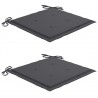 Almofadões p/ cadeiras jardim 2pcs 40x40x4 cm oxford antracite 1