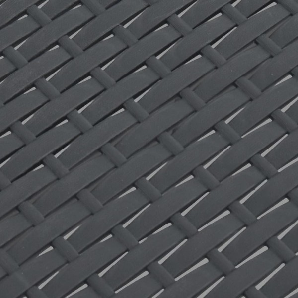 Mesa de jardim 58x58x41 cm vime PP antracite M 2