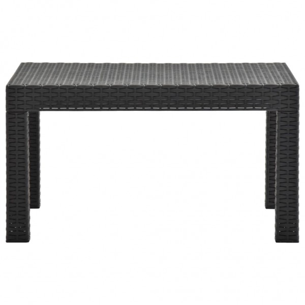 Mesa de jardín PP ratán gris antracita 58x58x41 cm M 3