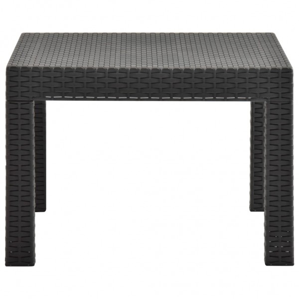 Mesa de jardim 58x58x41 cm vime PP antracite M 4