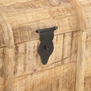 Cofres de almacenamiento 2 unidades madera maciza de mango H