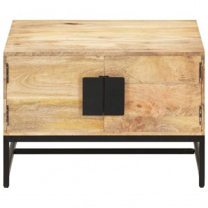Mesa de centro madera maciza de mango 67x67x45 cm H