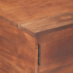 Mesa de centro madera maciza de acacia marrón miel 67x67x45 cm H