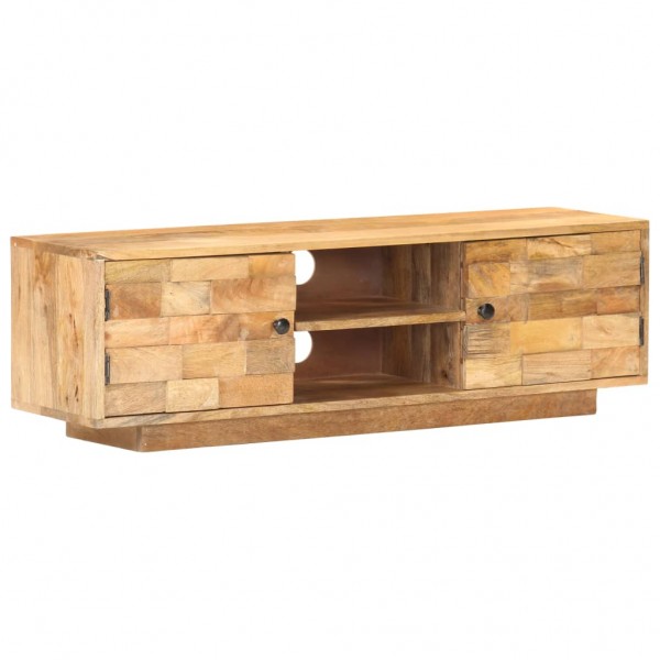 Mueble para TV de madera maciza de mango 116x30x35 cm D