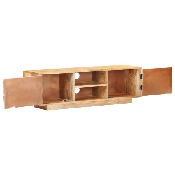 Mueble para TV de madera maciza de mango 116x30x35 cm M 5