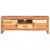Mueble para TV de madera maciza de acacia 116x30x40 cm 3