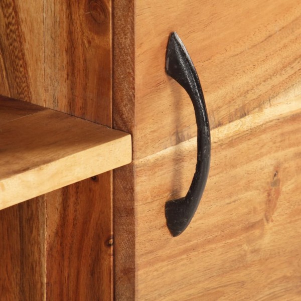 Aparador de madera maciza de acacia 116x30x66 cm M 2