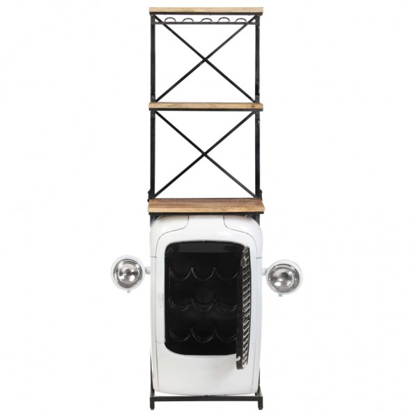 Garrafeira trator 49x31x172 cm madeira mangueira áspera branco M 4