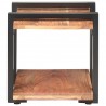 Mesita de noche de madera maciza de acacia 50x40x40 cm 4