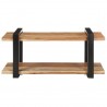Mueble para TV de madera maciza de acacia 90x40x40 cm 3