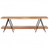 Mueble para TV de madera maciza de acacia 160x40x50 cm 2