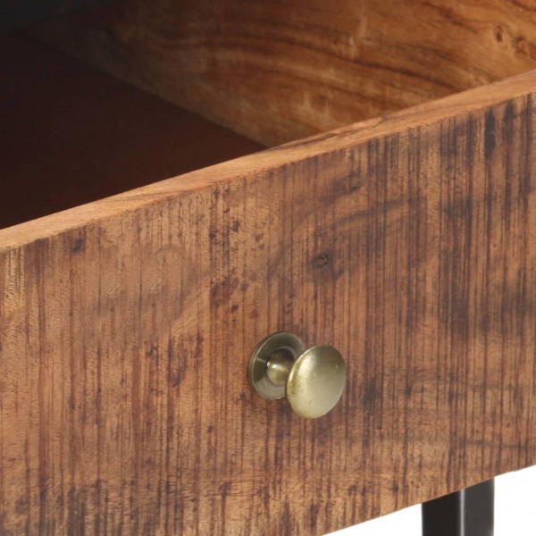 Mesa de centro de madera de acacia rugosa 90x50x40 cm M 5