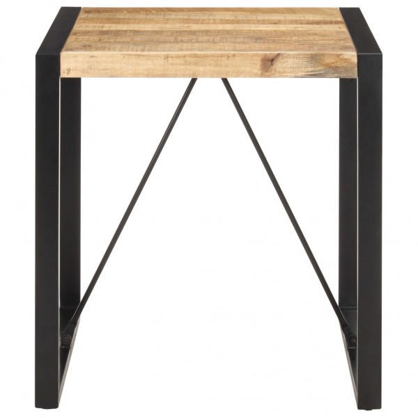 Mesa de comedor madera maciza de mango rugosa 70x70x75 cm M 2