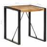 Mesa de comedor madera maciza de mango rugosa 70x70x75 cm 5