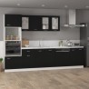 Armario inferior de cocina contrachapada negro 60x46x81.5 cm 4