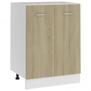 Armario inferior cocina contrachapada color roble 60x46x81.5 cm H