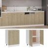Armario inferior cocina contrachapada color roble 60x46x81.5 cm 3