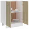 Armario inferior cocina contrachapada color roble 60x46x81.5 cm 4