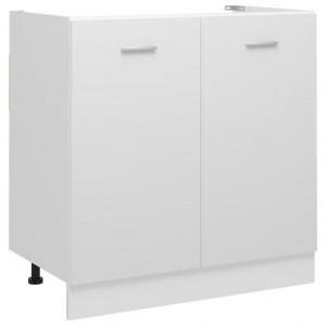 Armario inferior fregadero contrachapada blanco 80x46x81.5 cm H