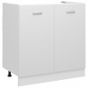 Armario inferior fregadero contrachapada blanco 80x46x81.5 cm 2