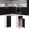 Armario inferior cajón cocina contrachapada negro 30x46x81.5cm 1