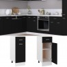 Armario inferior cajón cocina contrachapada negro 30x46x81.5cm 3