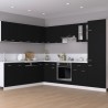 Armario inferior cajón cocina contrachapada negro 30x46x81.5cm 4