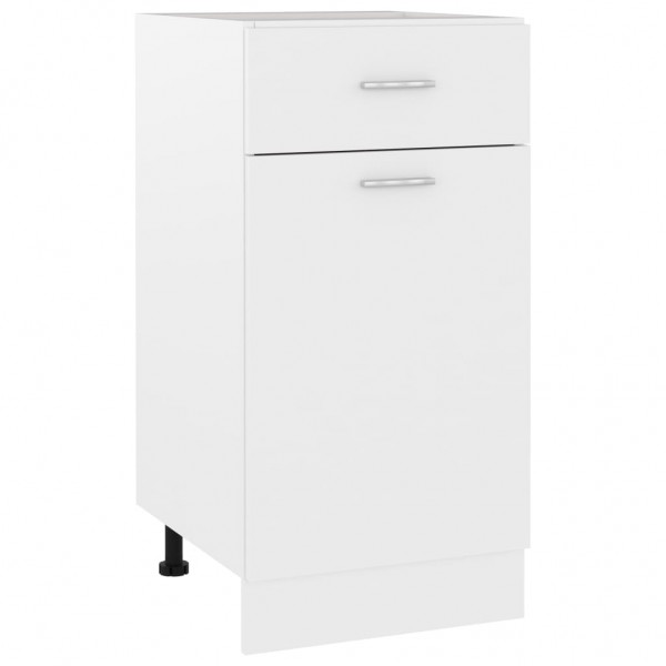 Armario inferior cajón cocina contrachapada blanca 40x46x81.5cm M 2