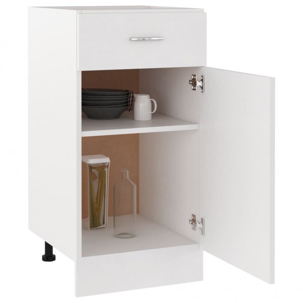Armario inferior cajón cocina contrachapada blanca 40x46x81.5cm M 5