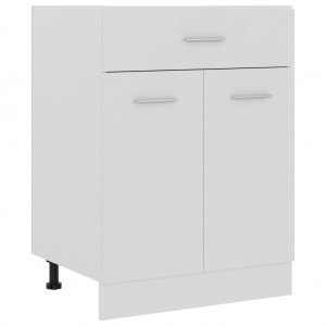 Armario inferior cajón cocina contrachapada blanco 60x46x81.5cm H