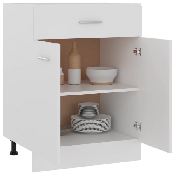 Armario inferior cajón cocina contrachapada blanco 60x46x81.5cm M 4