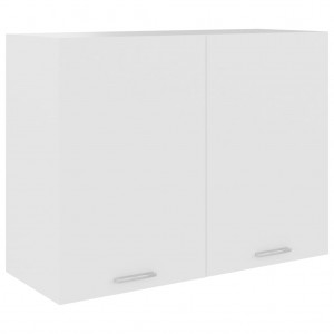 Armario colgante de cocina aglomerado blanco 80x31x60 cm H