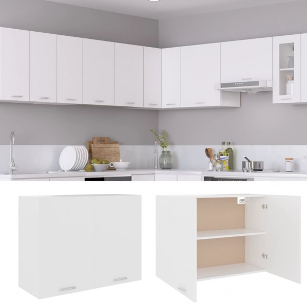 Armario colgante de cocina aglomerado blanco 80x31x60 cm M 3