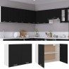 Armario colgante de cocina contrachapada negro 80x31x60 cm 4