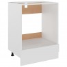 Armario para horno de madera contrachapada blanco 60x46x81.5 cm 1