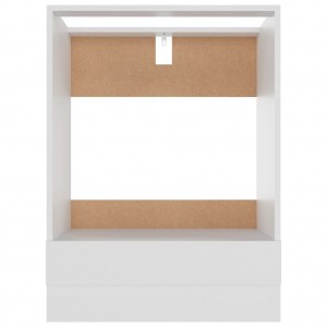 Armario para horno de madera contrachapada blanco 60x46x81.5 cm H