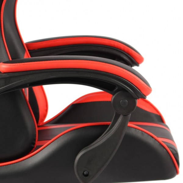 Silla gaming de cuero sintético negro y rojo M 5