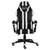 Silla gaming de cuero sintético negro y blanco 2