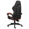 Silla gaming de cuero sintético negro y naranja 4