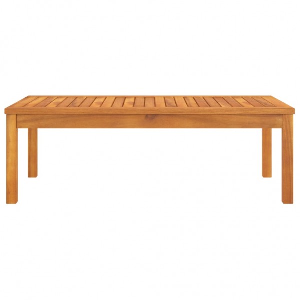 Mesa de centro de madera maciza de acacia 100x50x33 cm M 2