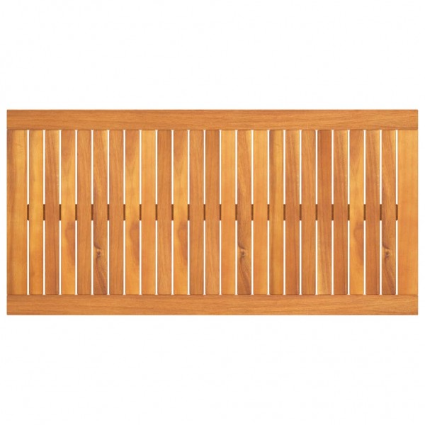 Mesa de centro de madera maciza de acacia 100x50x33 cm M 4