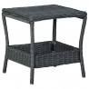 Mesa de jardim em vime PE 45x45x46.5 cm cinzento-escuro 1
