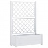 Vaso/floreira de jardim com treliça 100x43x142 cm PP branco 2