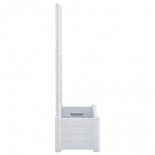 Vaso/floreira de jardim com treliça 100x43x142 cm PP branco M 4