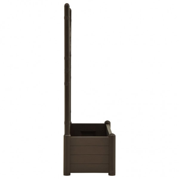 Vaso/floreira de jardim com treliça 100x43x142 cm PP cor moca M 4